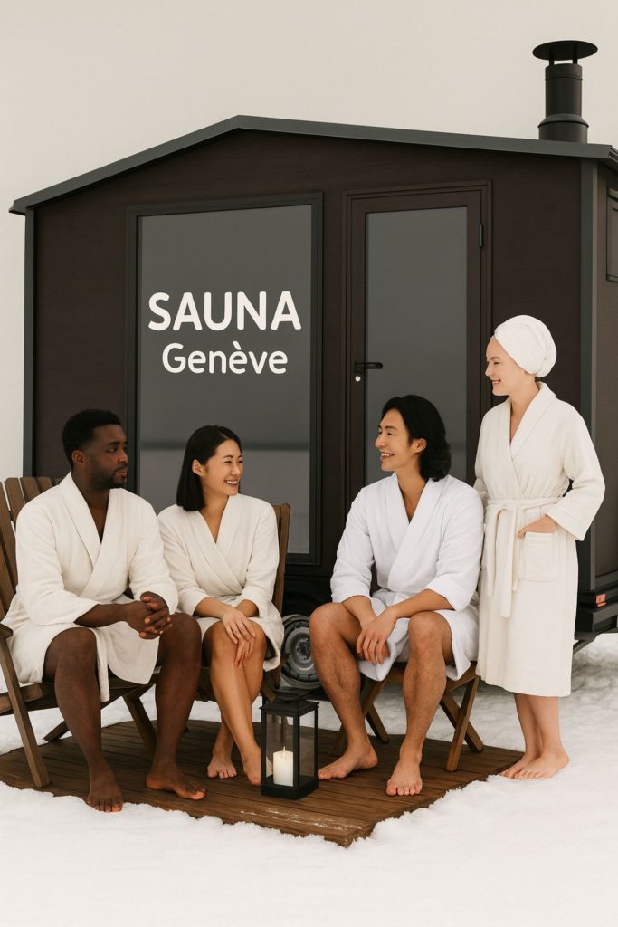 Sauna Genève wood-fired Finnish sauna in Geneva – book your winter session online. You can come alone or with friends.