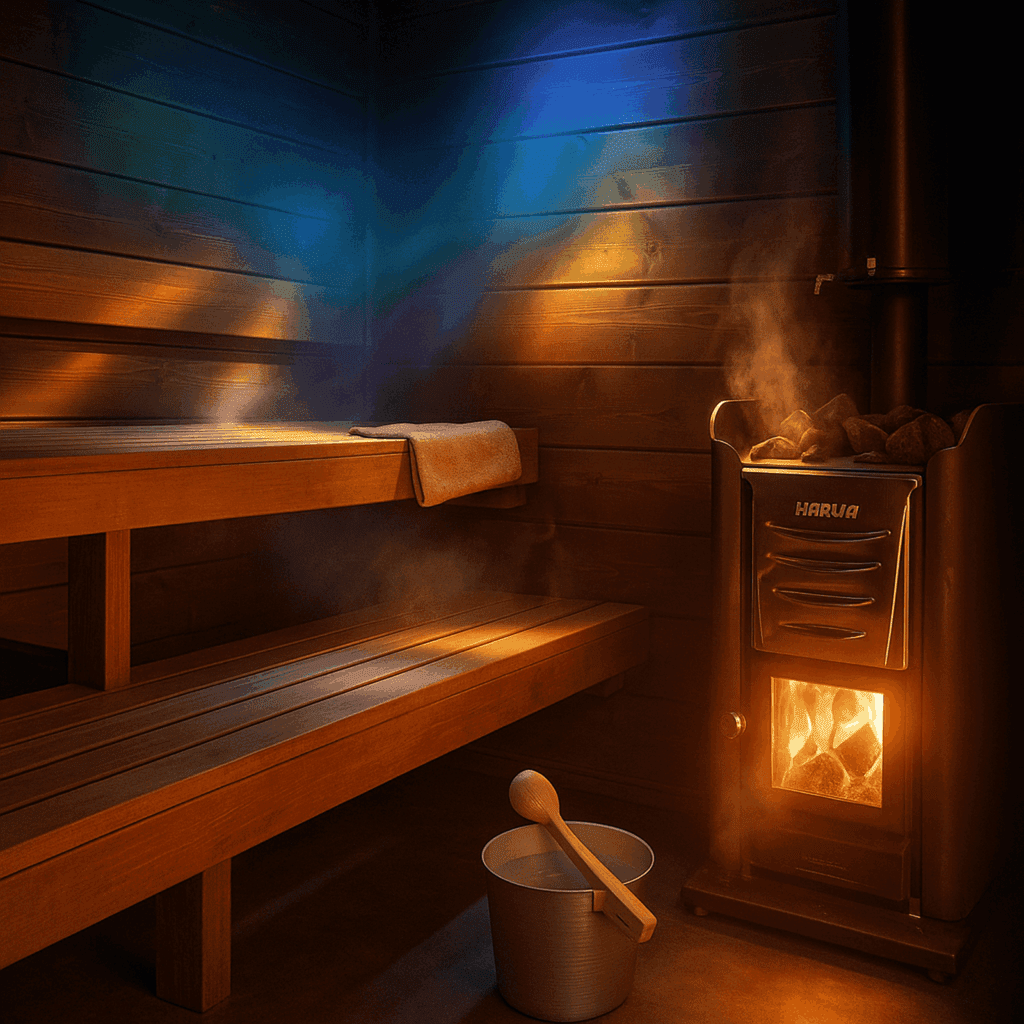 Aurora Aufguss sensory session at Sauna Genève Pregny-Chambésy